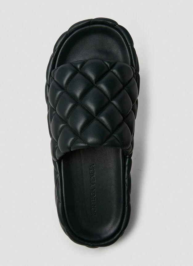 Padded Platform Slides in Dark Green 商品