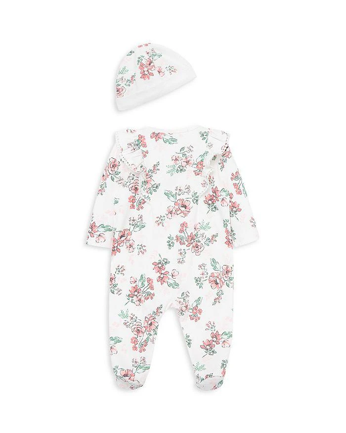 商品Little Me|Girls' Whimsical Floral Footie & Hat Set - Baby,价格¥111,第2张图片详细描述