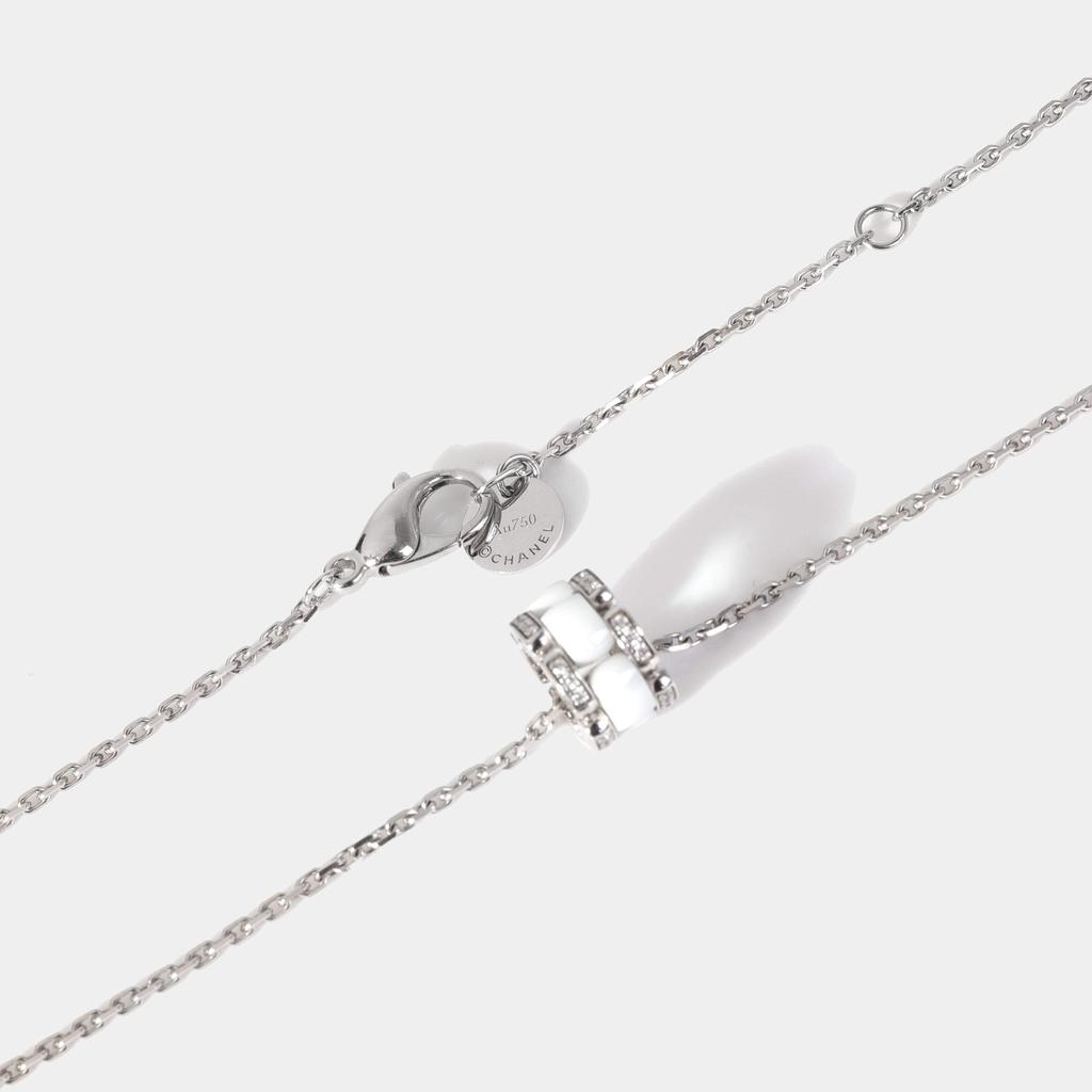 Chanel Ultra White 18K White Gold Diamond Ceramic Necklace商品第4张图片规格展示