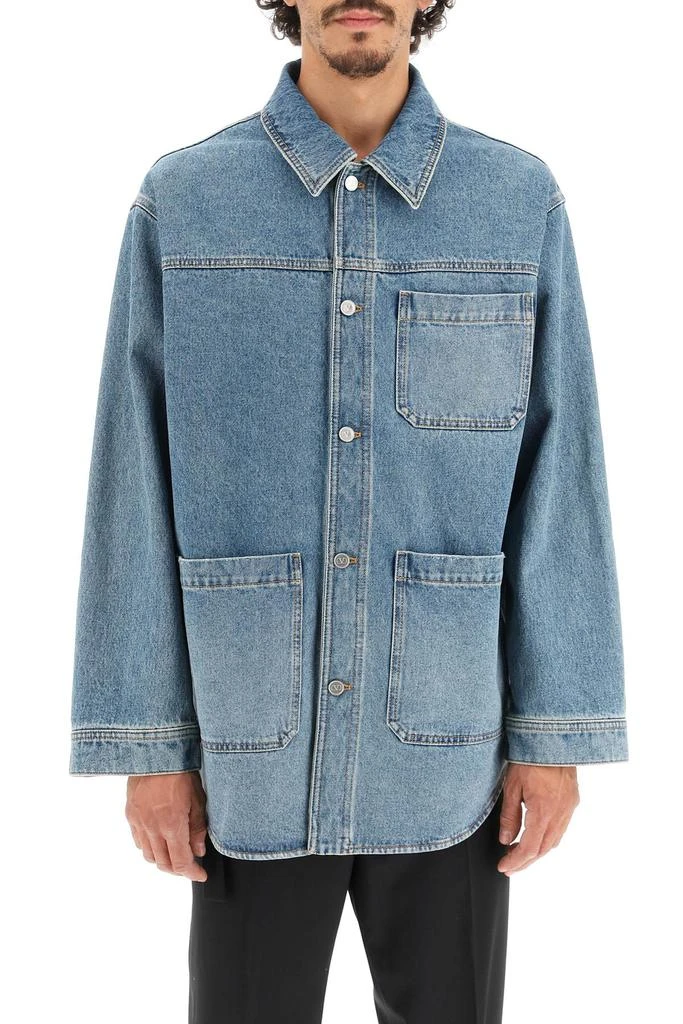 商品Valentino|Valentino vlogo signature denim overshirt,价格¥8612,第2张图片详细描述