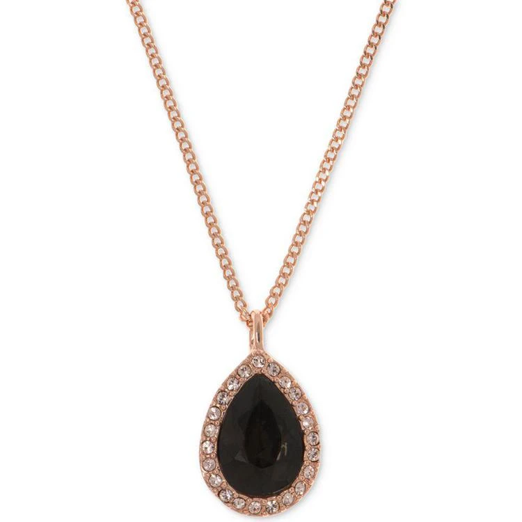 商品Givenchy|Rose Gold-Tone Pavé & Gray Stone Pendant Necklace,价格¥318,第1张图片