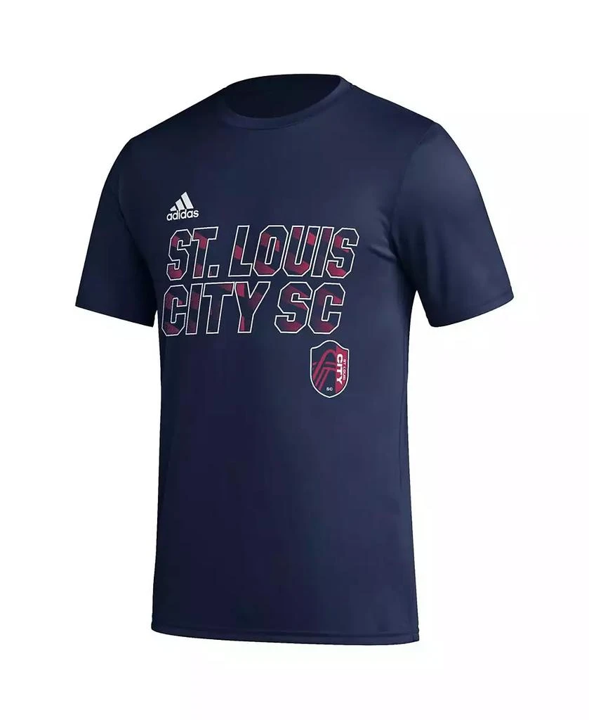 商品Adidas|Men's Navy St. Louis City SC Team Jersey Hook AEROREADY T-shirt,价格¥299,第2张图片详细描述