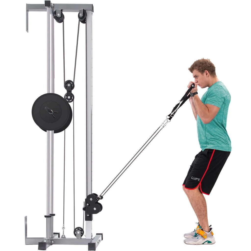 商品Simplie Fun|Lat Pulldown Machine Home Gym Fitness Silver,价格¥4126,第2张图片详细描述