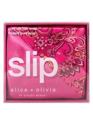 商品Slip|Alice Olivia Print Silk Hair Wrap,价格¥449,第1张图片