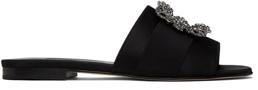 商品Manolo Blahnik|Black Martamod Sandals,价格¥7577,第1张图片