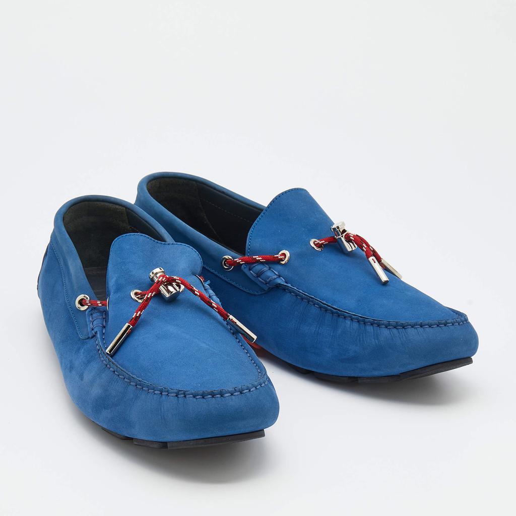 Dior Blue Nubuck Leather Slip On Loafers Size 44商品第4张图片规格展示