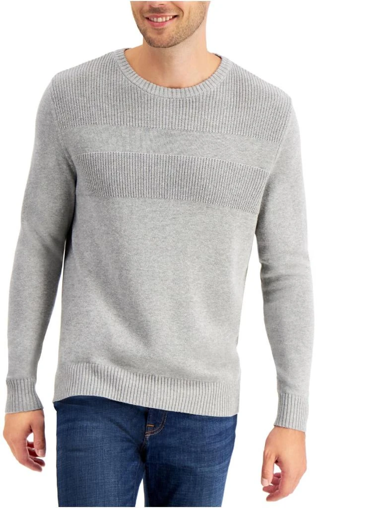 商品Club Room|Mens Cotton Ribbed Trim Sweater,价格¥177,第1张图片