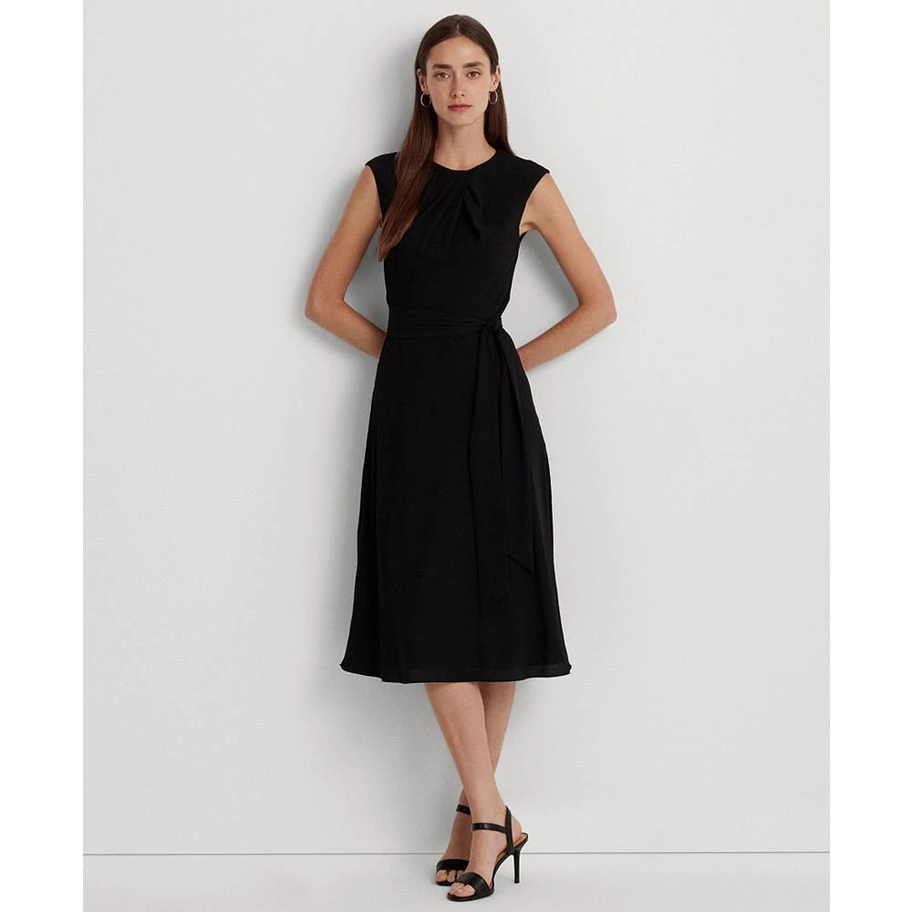 商品Ralph Lauren|Women's Bubble Crepe Cap-Sleeve Dress,价格¥1120,第1张图片