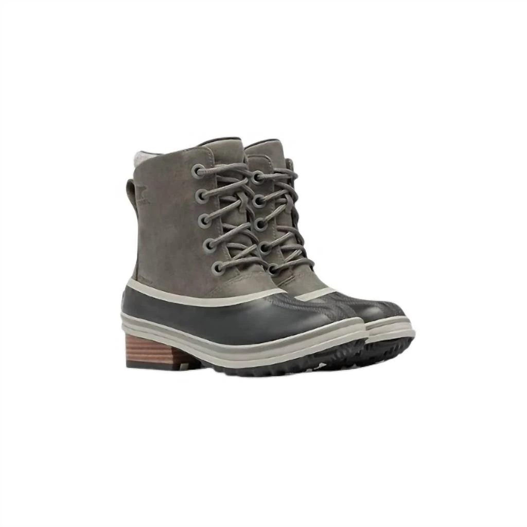 商品SOREL|Women's Slimpack Iii Lace Winter Boots In Quarry,价格¥819,第1张图片