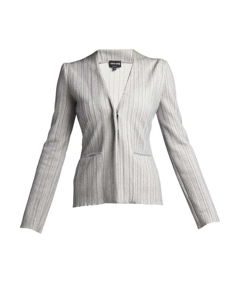 商品Giorgio Armani|Metallic Plisse Knit Jacket,价格¥16959,第1张图片