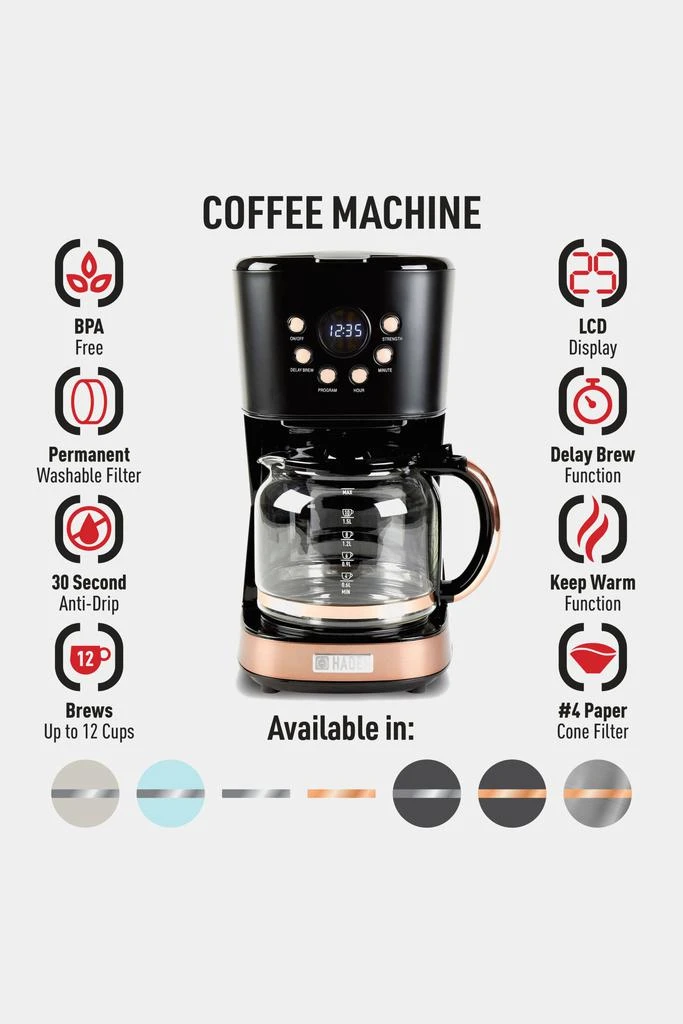 商品Haden|Haden Heritage Programmable Coffee Maker,价格¥605,第3张图片详细描述