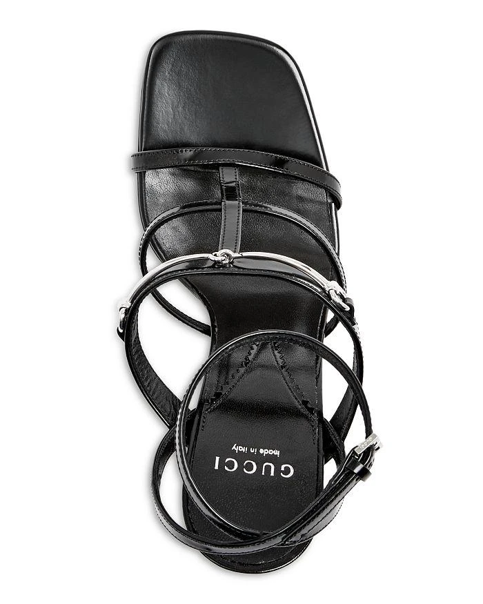 商品Gucci|Women's Horsebit T Strap High Heel Sandals,价格¥7238,第3张图片详细描述