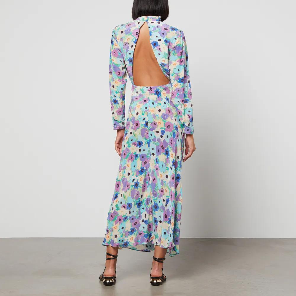 RIXO Dani Floral-Print Silk Crepe de Chine Midi Dress商品第2张图片规格展示