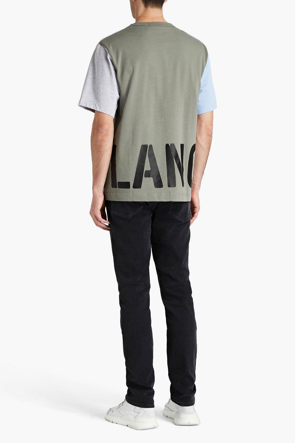 商品Helmut Lang|Embroidered printed cotton-jersey T-shirt,价格¥531,第5张图片详细描述
