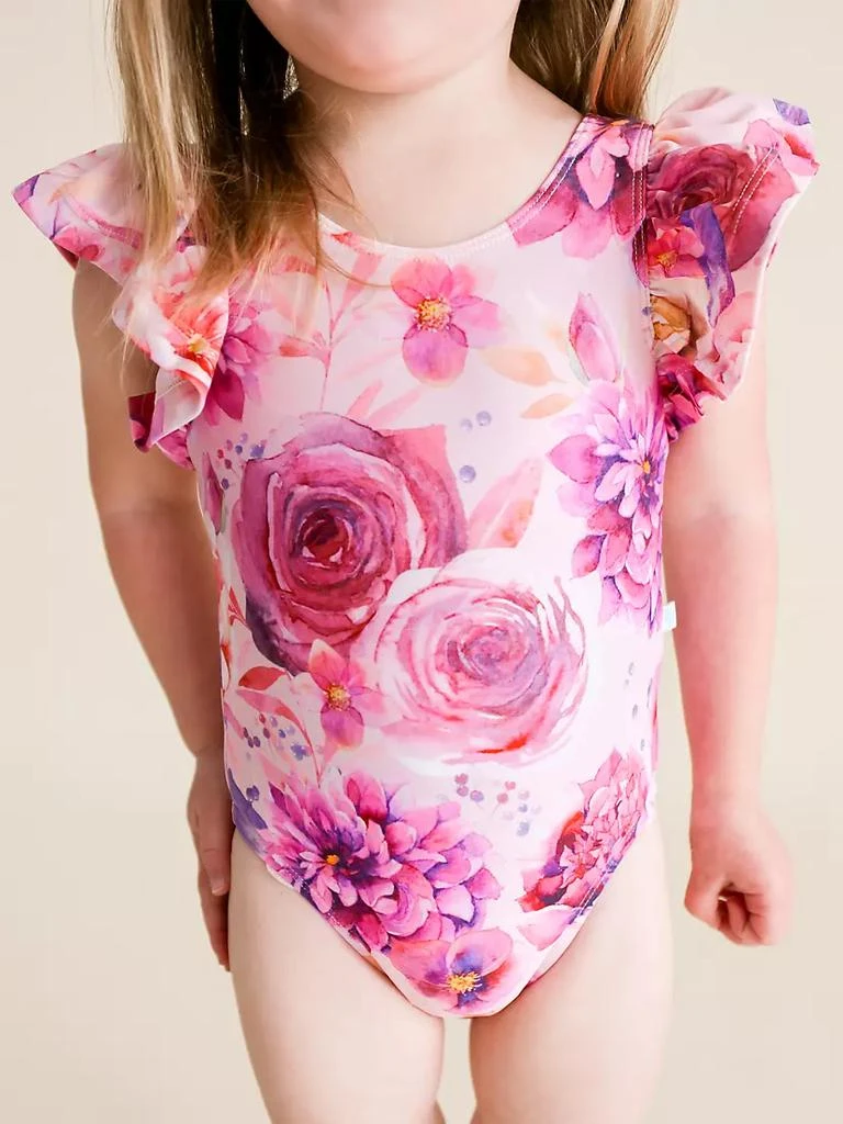 商品Posh Peanut|Baby Girl's Amira Cap-Sleeve One-Piece Swimsuit,价格¥206,第4张图片详细描述