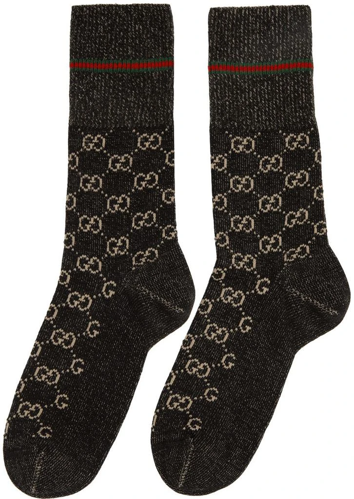 商品Gucci|Black GG Socks,价格¥1691,第2张图片详细描述