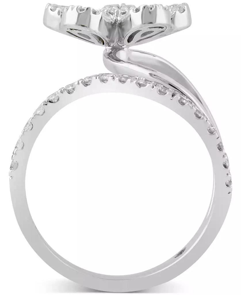 商品Macy's|Diamond Round & Baguette Flower Statement Ring (1 ct. t.w.) in 14k White Gold,价格¥9872,第3张图片详细描述