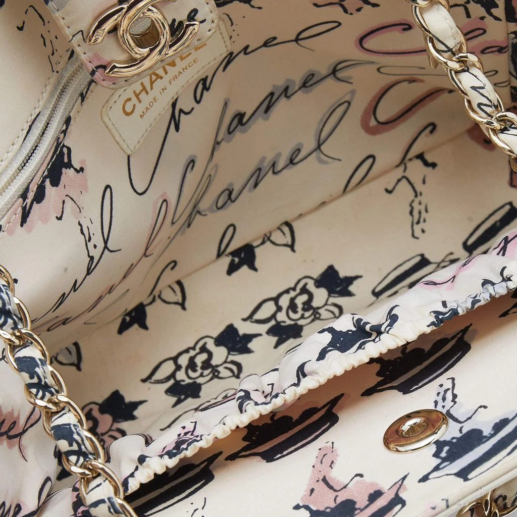 Chanel Cream Coco Graffiti Cambon Quilted Fabric CC  Shoulder Bag 商品