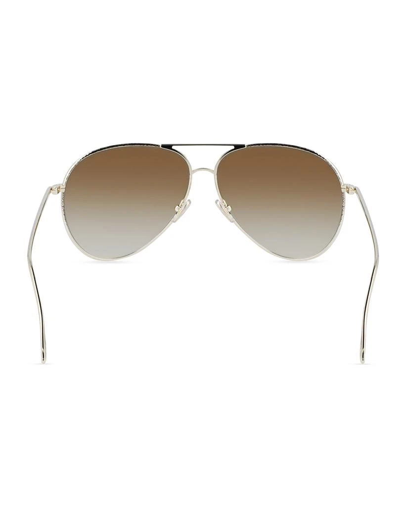 商品Victoria Beckham|Aviator Hammered Metal Sunglasses,价格¥3301,第5张图片详细描述