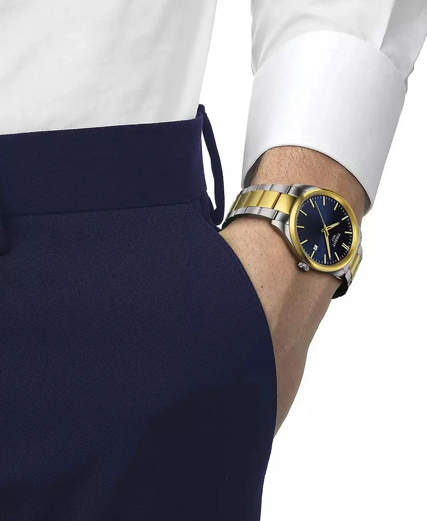 商品Tissot|Men's Swiss PR 100 Two-Tone Stainless Steel Bracelet Watch 40mm,价格¥2940,第5张图片详细描述