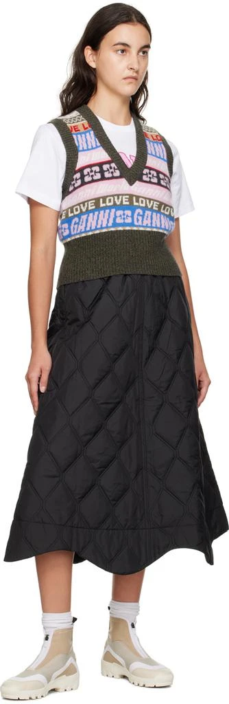 商品Ganni|Black Quilted Midi Skirt,价格¥929,第4张图片详细描述