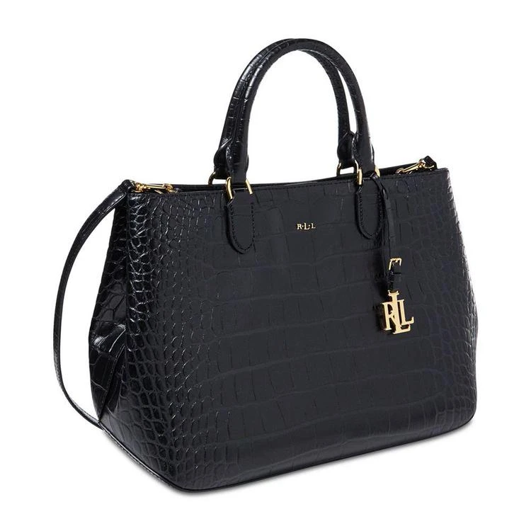 商品Ralph Lauren|Croc-Embossed Extra-Large Sabine Satchel,价格¥1324,第4张图片详细描述
