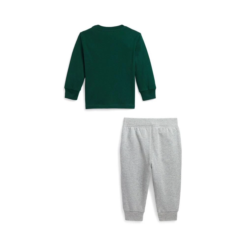 商品Ralph Lauren|Baby Boys Logo T Shirt and Fleece Pants Set,价格¥349,第2张图片详细描述