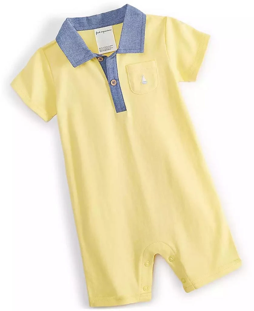 商品First Impressions|Baby Boys Embroidered Boat Sunsuit, Created for Macy's,价格¥113,第2张图片详细描述