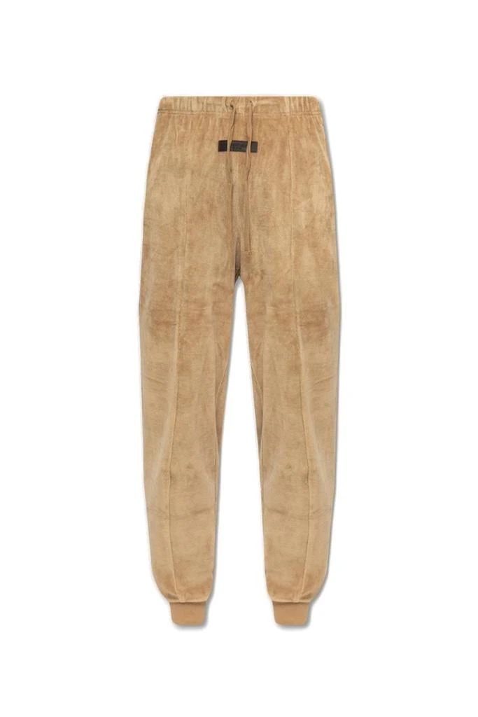 商品Essentials|Fear Of God Essentials Logo Patch Velour Sweatpants,价格¥530,第1张图片