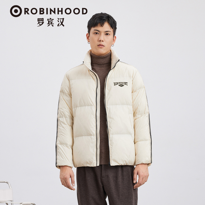 商品[国内直发] ROBINHOOD|罗宾汉时尚潮流男女同款羽绒服-R128Y5469-米色,价格¥378,第1张图片