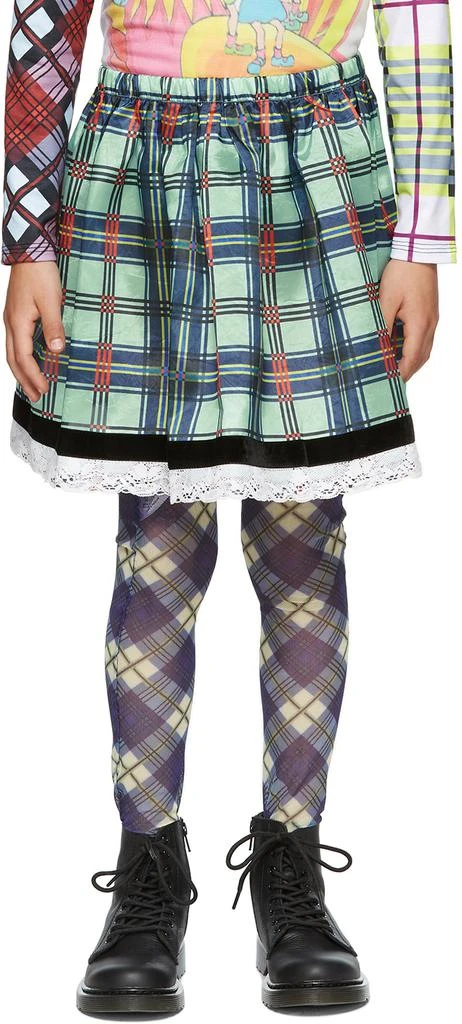 商品CHOPOVA LOWENA|SSENSE Exclusive Kids Green Check Skirt,价格¥482,第2张图片详细描述