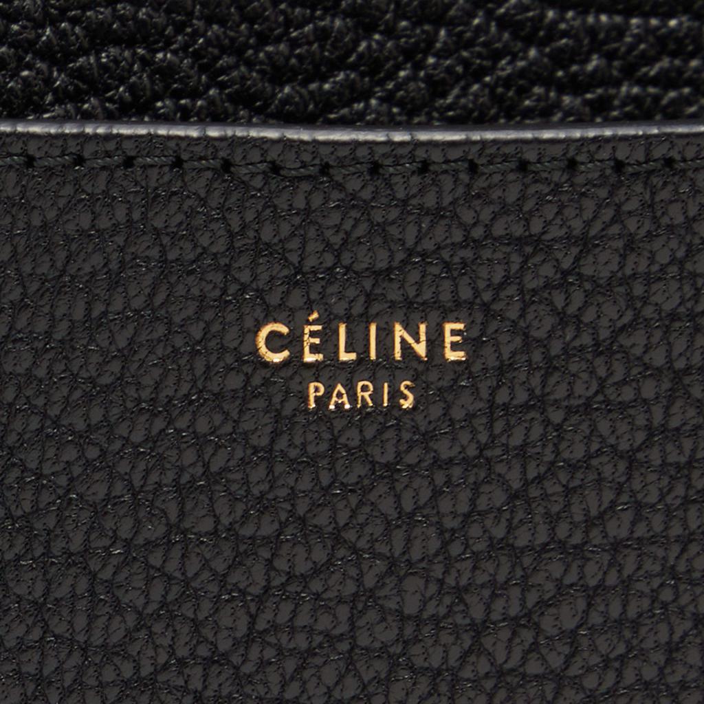 Celine Black Grained Leather Seau Sangle Bucket Bag商品第8张图片规格展示