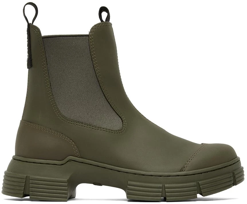 商品Ganni|Khaki City Ankle Boots,价格¥1159,第1张图片