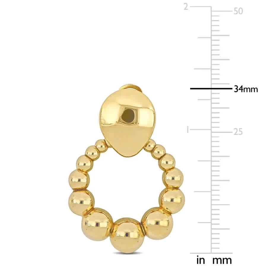 商品Amour|Beaded Open Teardrop Earrings In 14K Yellow Gold,价格¥5941,第2张图片详细描述