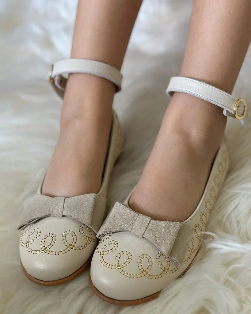 商品Petite Maison Kids|Girl's Alexis Embroidered Leather Mary Jane Flats, Size 5-13,价格¥1353,第3张图片详细描述