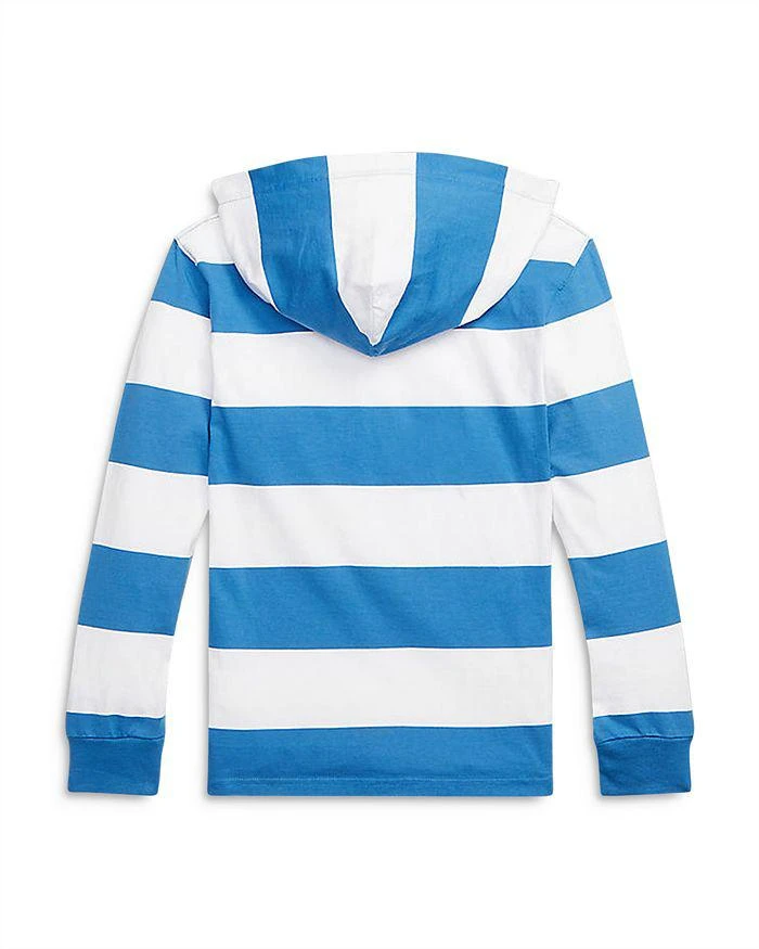 商品Ralph Lauren|Boys' Striped Jersey Hooded Rugby Shirt - Big Kid,价格¥204,第2张图片详细描述