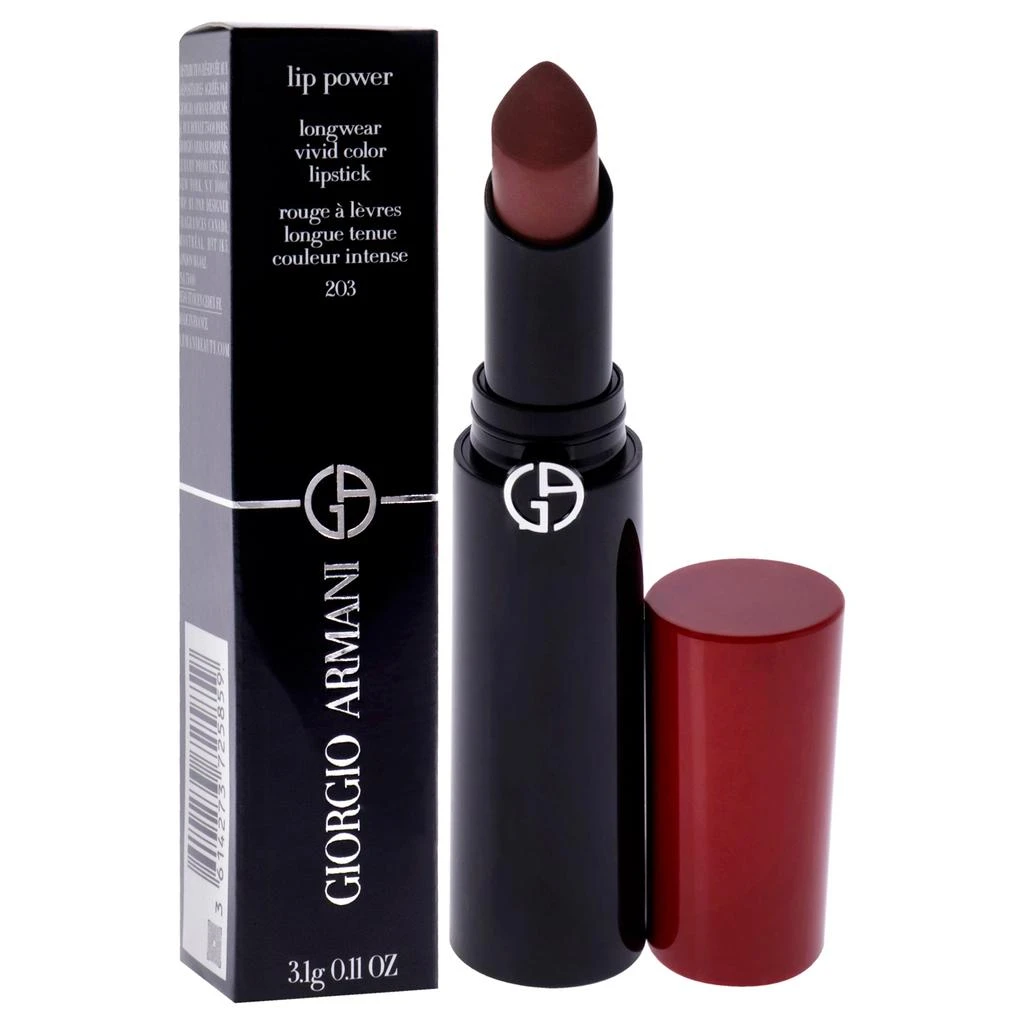 商品Giorgio Armani|Lip Power Longwear Vivid Color Lipstick - 203 Mystery by Giorgio Armani for Women - 0.11 oz Lipstick,价格¥329,第2张图片详细描述