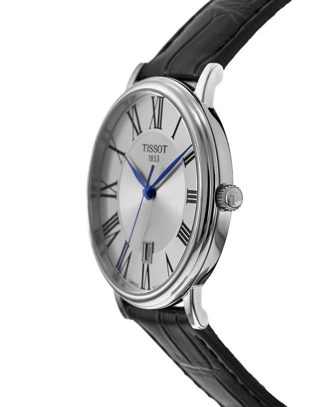 商品Tissot|T-Classic Carson 银色表盘黑色表盘表带男士手表,价格¥2040,第2张图片详细描述