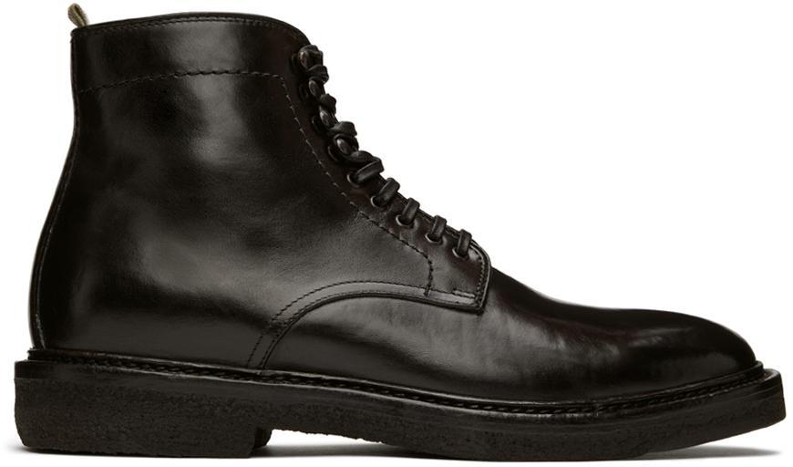 商品Officine Creative|黑色 Hopkins Crepe 107 踝靴,价格¥4911,第1张图片