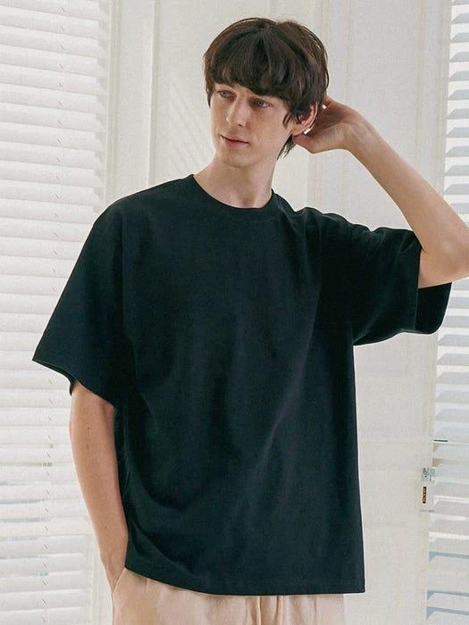 商品PAPERBOY|Basic Essential Chain Short Sleeve T Shirt Black,价格¥407,第3张图片详细描述