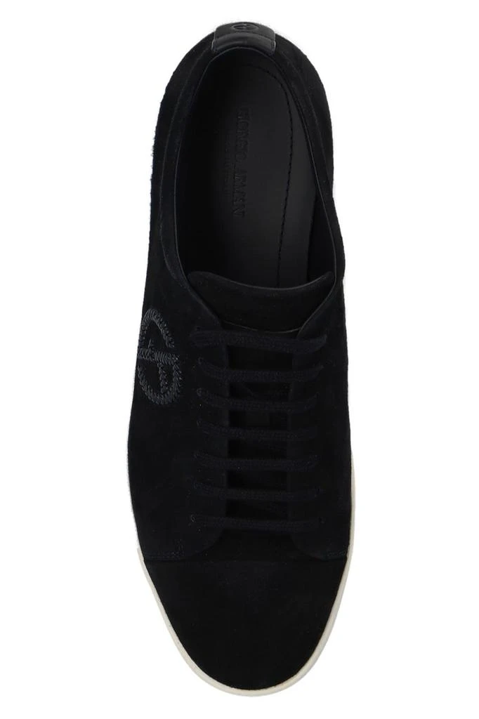 商品Giorgio Armani|Giorgio Armani Logo Embossed Lace-Up Sneakers,价格¥3666,第4张图片详细描述