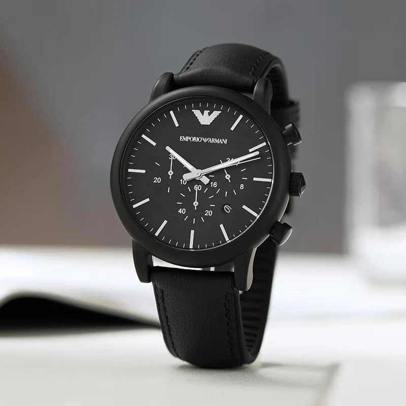  Armani)皮质表带时尚休闲 石英防水男士腕表AR1970 商品