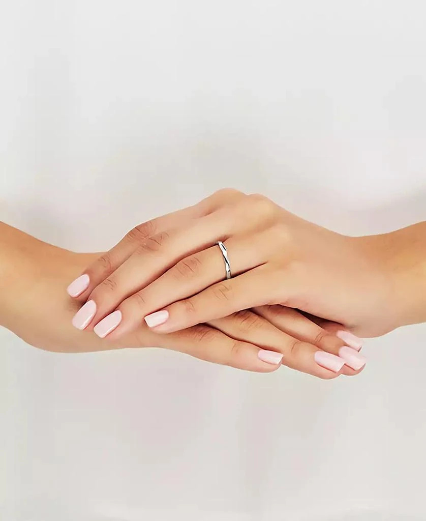 商品Macy's|Polished Twist-Look Band in 10k Gold, Rose Gold & White Gold,价格¥3725,第2张图片详细描述