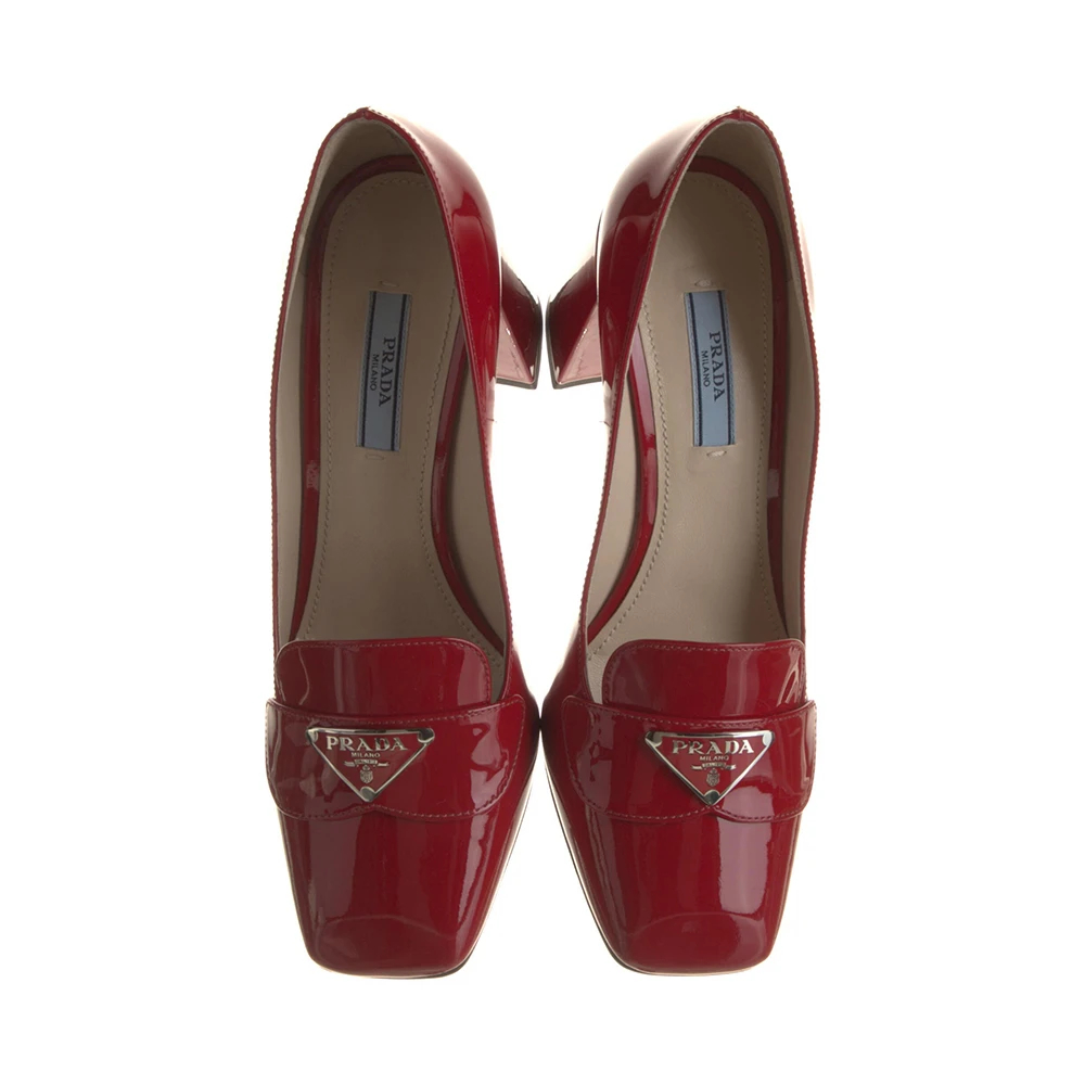 PRADA 女士红色皮革高跟鞋 1D017M-069-F0011 商品