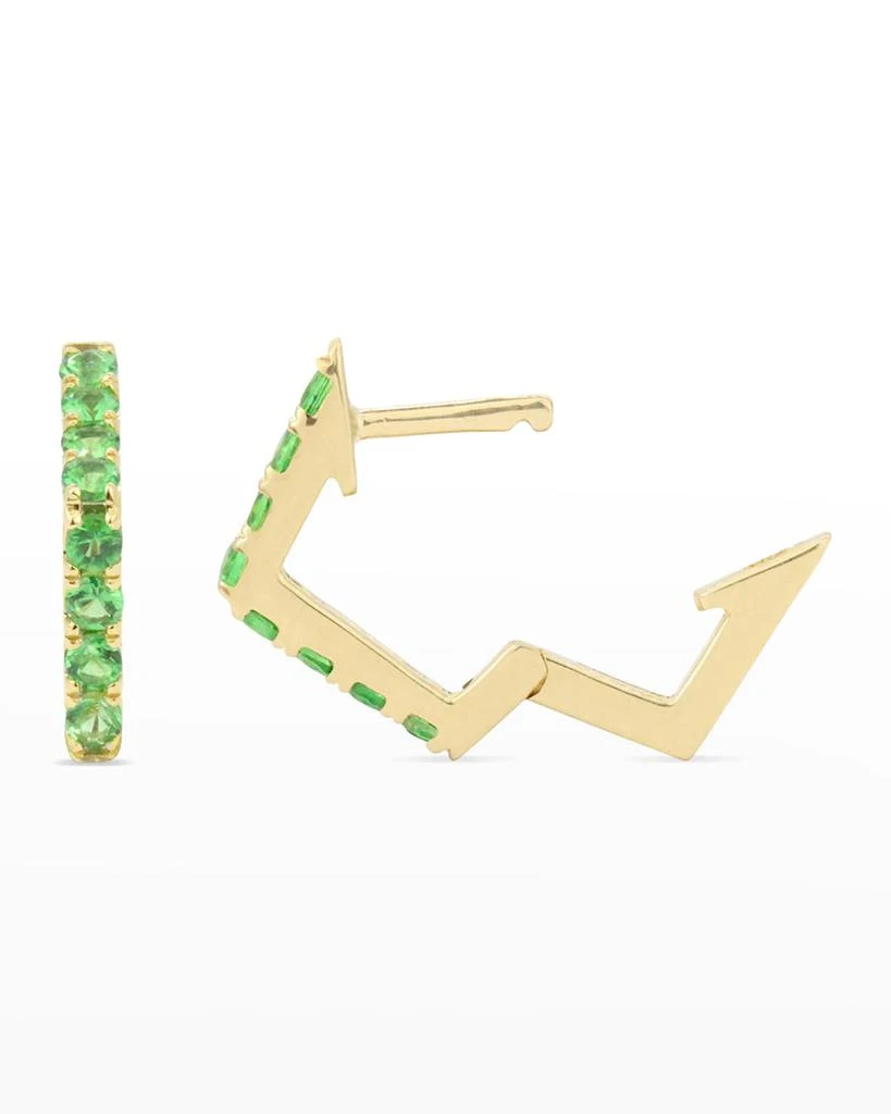 商品Stevie Wren|14k Yellow Gold Tsavorite Pentagon Huggie Earring, Single,价格¥2924,第4张图片详细描述