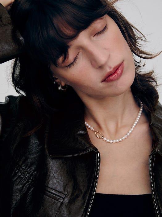 商品hyeres-lor|Silver Freshwater Pearl Bead Necklace,价格¥2037,第1张图片