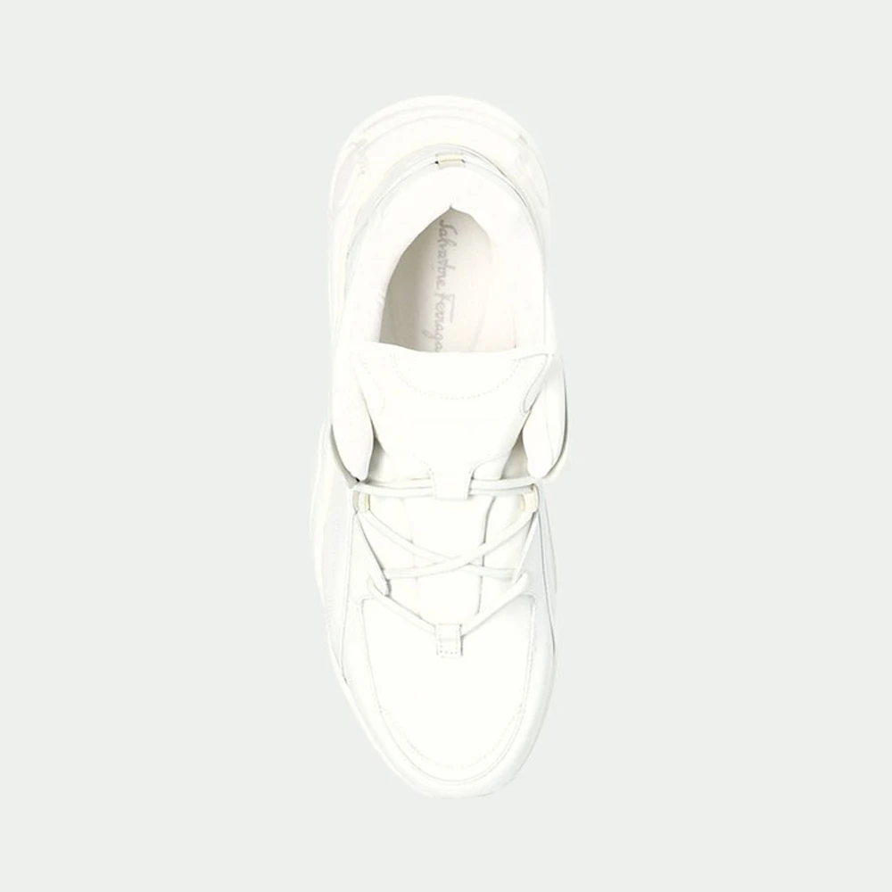 SALVATORE FERRAGAMO 男士白色浮雕徽标鞋厚底时尚运动鞋 0735519 商品