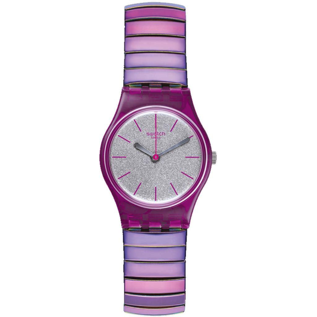 Swatch Women's Flexipink Silver Dial Watch商品第1张图片规格展示