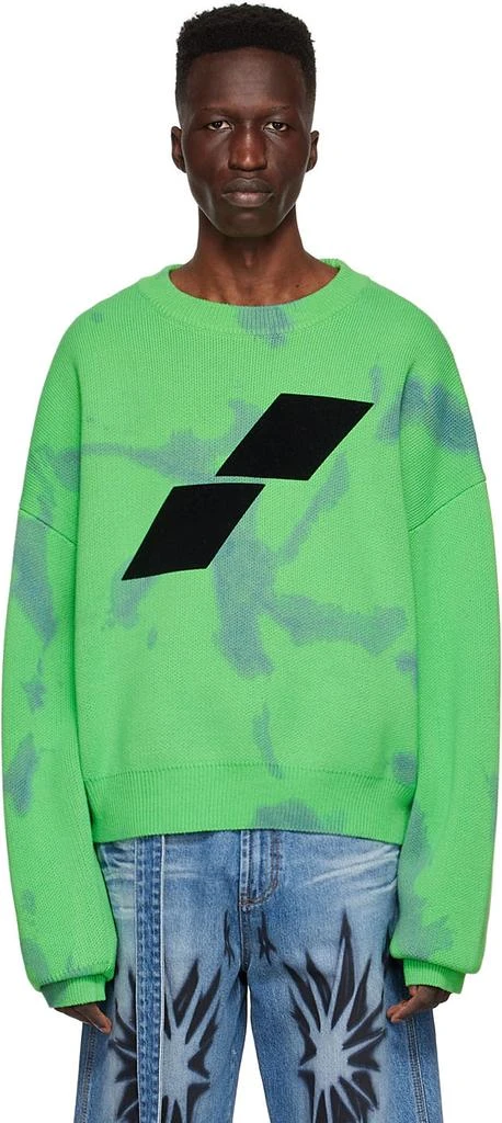 商品We11done|Green Cotton Sweater,价格¥1323,第1张图片