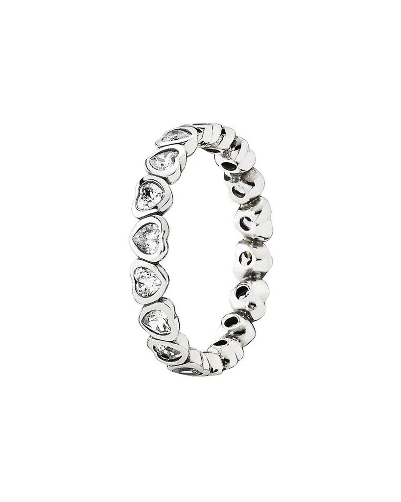 商品PANDORA|Pandora Jewelry Silver CZ Stackable Ring,价格¥198,第1张图片